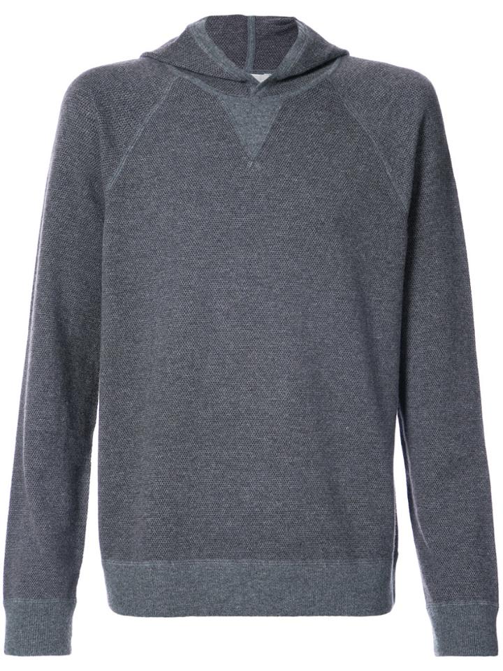 Vince Knitted Hood Jumper - Grey
