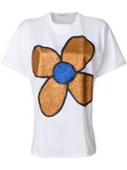 Christopher Kane Glitter Flower T-shirt - White