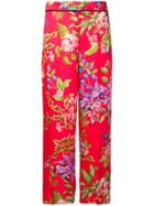 Liu Jo Iris Floral Cropped Trousers - Red