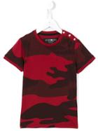 Hydrogen Kids Camouflage Print T-shirt, Boy's, Size: 8 Yrs, Red