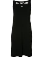 D.exterior Cutwork Pinafore Dress, Women's, Size: Xs, Black, Polyester/viscose