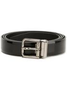Dolce & Gabbana Classic Belt, Men's, Size: 110, Black, Patent Leather