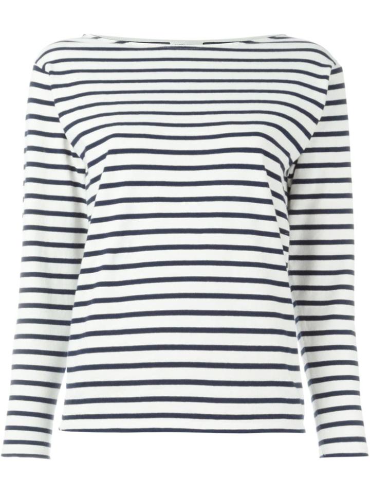 Saint Laurent Classic Breton Top, Women's, Size: Medium, Nude/neutrals, Cotton