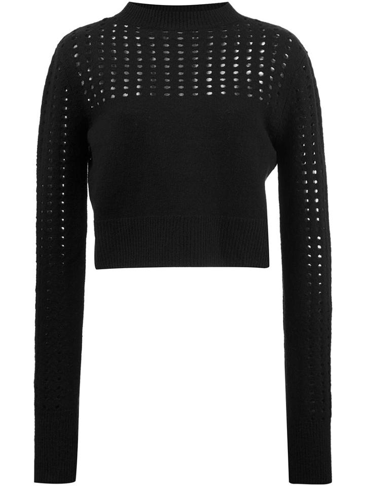 Misha Nonoo 'marion' Knitted Blouse, Women's, Size: Large, Black, Wool