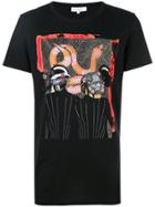 Les Benjamins Snake Print T-shirt - Black