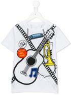 Stella Mccartney Kids Guitar Print T-shirt, Toddler Girl's, Size: 3 Yrs, White