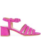 Maryam Nassir Zadeh Strappy Block Heel Sandals - Pink & Purple