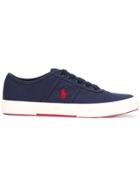 Polo Ralph Lauren Logo Embroidery Lace-up Sneakers - Blue