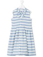 Il Gufo - Striped Buttoned Dress - Kids - Cotton/linen/flax - 10 Yrs, Blue