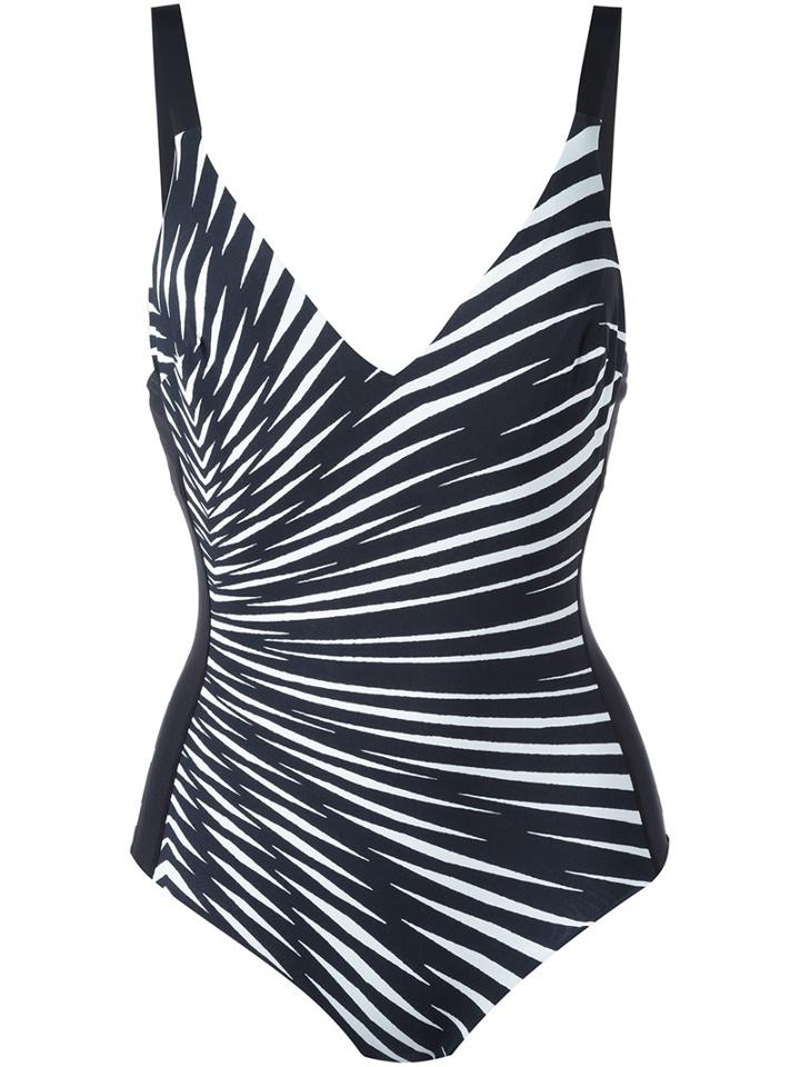 La Perla 'op-art' Underwired Swimsuit, Women's, Size: 36c, Black, Polyamide/spandex/elastane