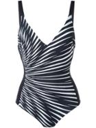 La Perla 'op-art' Underwired Swimsuit, Women's, Size: 36c, Black, Polyamide/spandex/elastane