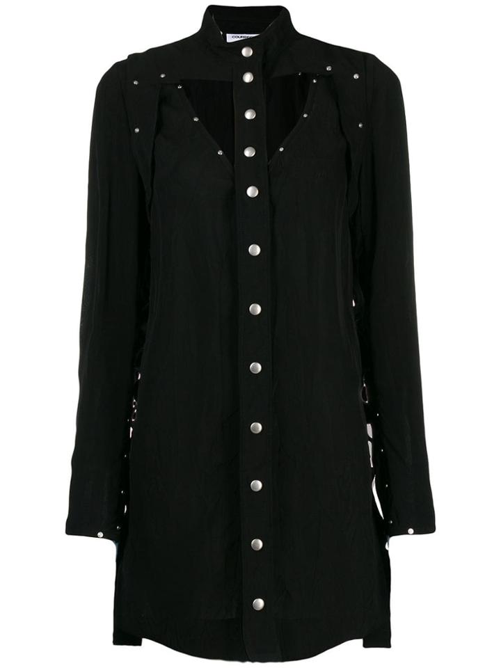 Courrèges Studded Mini Dress - Black