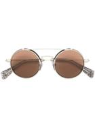 Yohji Yamamoto Round Frame Sunglasses - Brown