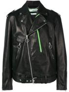 Off-white Exaggerated Biker Jacket - Black
