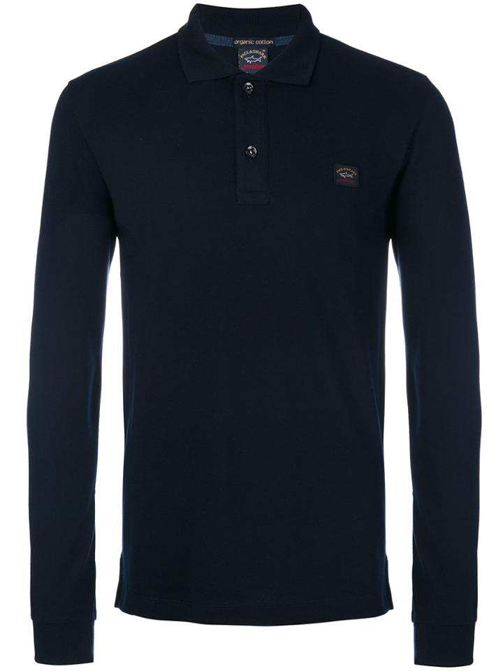 Paul & Shark Longsleeved Polo Shirt - Blue