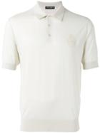 Dolce & Gabbana Embroidered Polo Shirt, Men's, Size: 50, Nude/neutrals, Virgin Wool