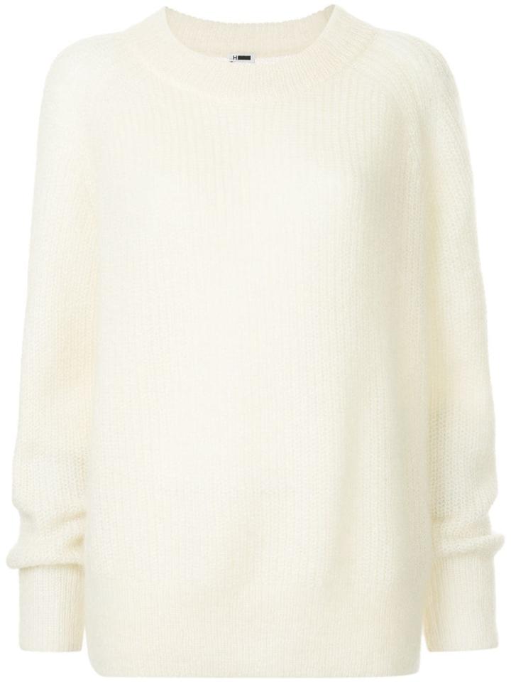 H Beauty & Youth Oversized Long-sleeve Sweater - White