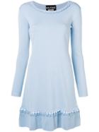 Boutique Moschino Embroidery Detailing Fitted Dress - Blue