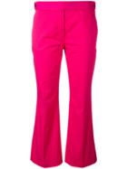 No21 Flared Cropped Trousers - Pink & Purple