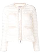 Moncler Cropped Quilted Jacket - White