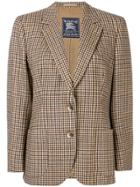 Burberry Vintage 1970's Houndstooth Blazer - Neutrals