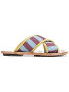 Marni Striped Crossover Sandals - Multicolour