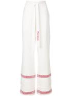 Jw Anderson Tea Towel Wide Leg Trousers - White