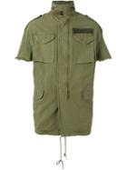 R13 High Neck Shortsleeved Jacket, Men's, Size: Xs, Green, Cotton