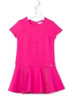 Junior Gaultier Zip Detailed Dress, Girl's, Size: 6 Yrs, Pink/purple