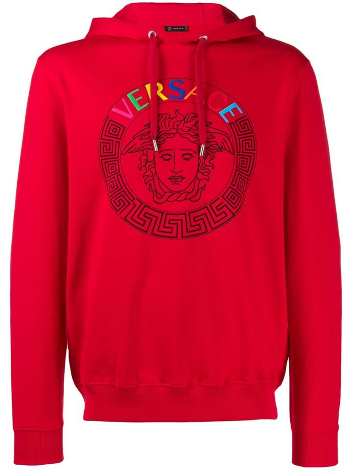 Versace Embroidered Logo Hoodie