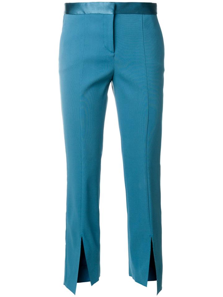 Versace Tailored Slit Trousers - Blue