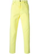 Christopher Kane Cropped Jeans, Men's, Size: 28, Yellow/orange, Cotton