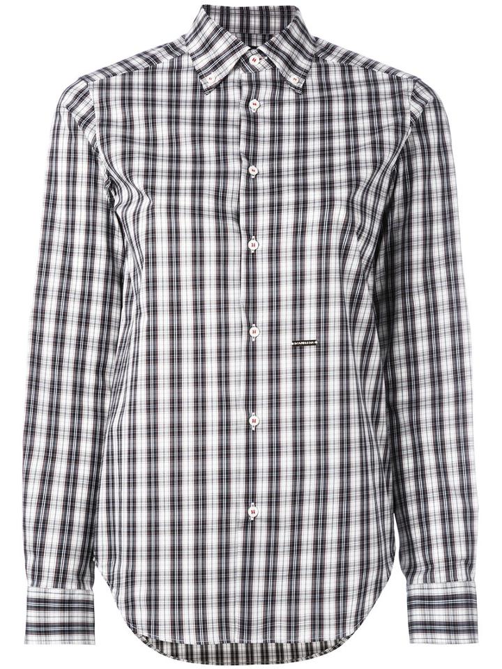 Dsquared2 - Checked Shirt - Women - Cotton/polyamide/spandex/elastane - 40, Women's, Grey, Cotton/polyamide/spandex/elastane