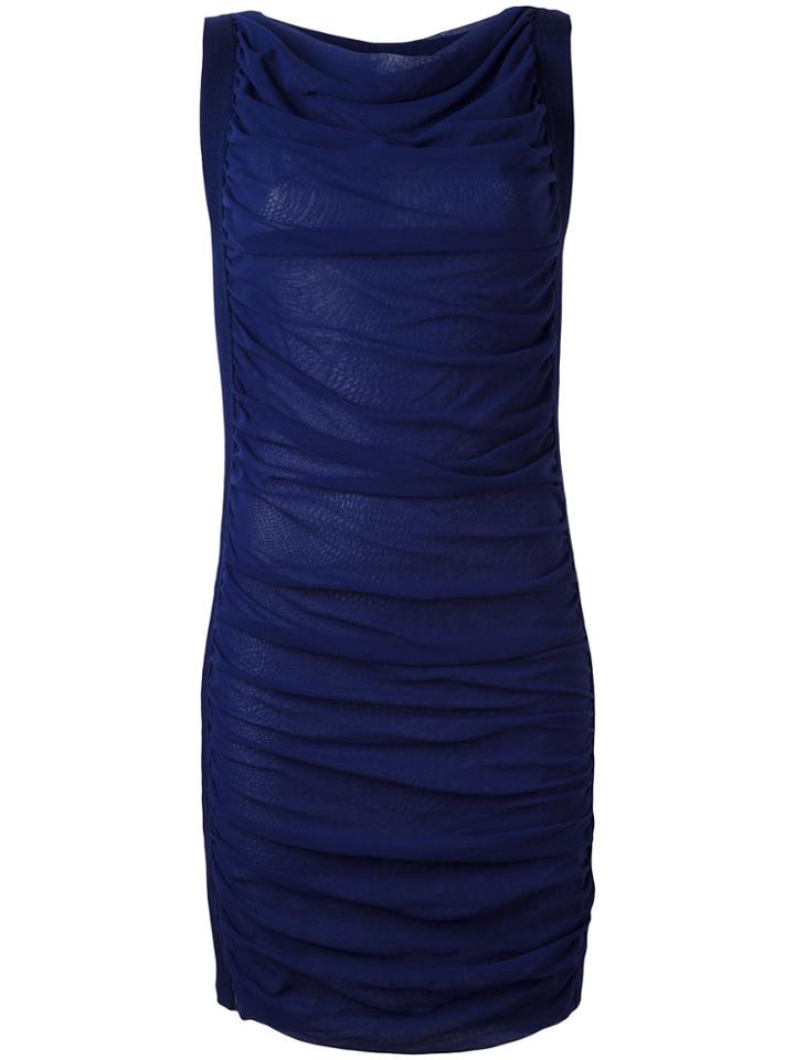Jean Paul Gaultier Vintage Ruched Sleeveless Dress - Blue