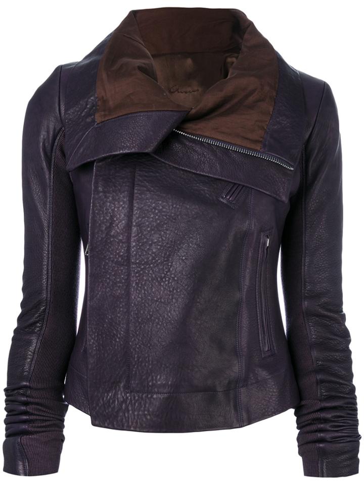 Rick Owens Classic Biker Jacket - Pink & Purple
