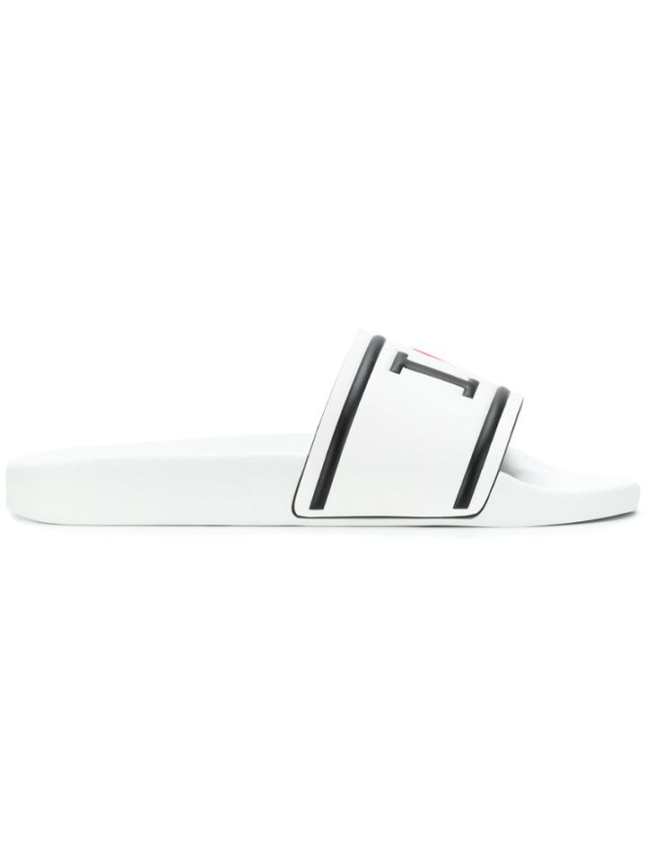 Dolce & Gabbana I Heart D & G Slides - White