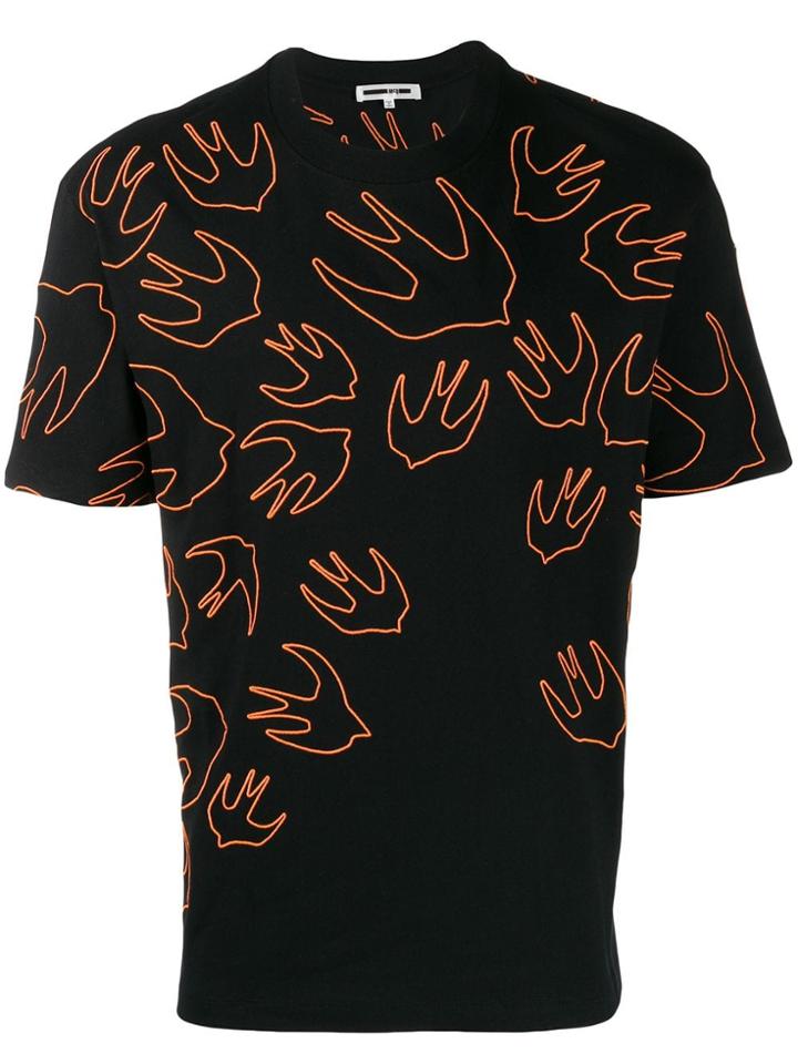 Mcq Alexander Mcqueen Swallow-print T-shirt - Black