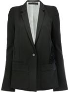 Haider Ackermann - One Button Blazer - Women - Silk/cotton/rayon/virgin Wool - 36, Black, Silk/cotton/rayon/virgin Wool