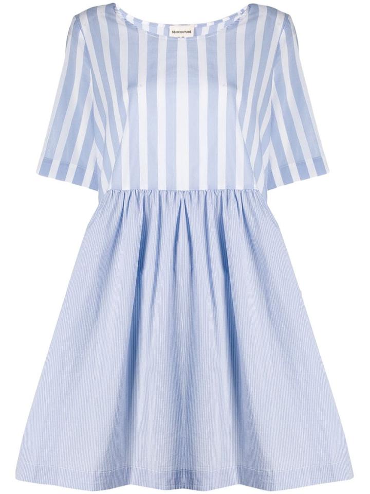 Semicouture Striped Trent Dress - Blue