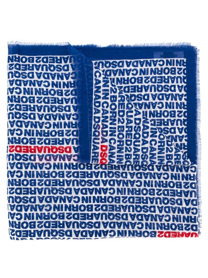Dsquared2 Logo Print Scarf