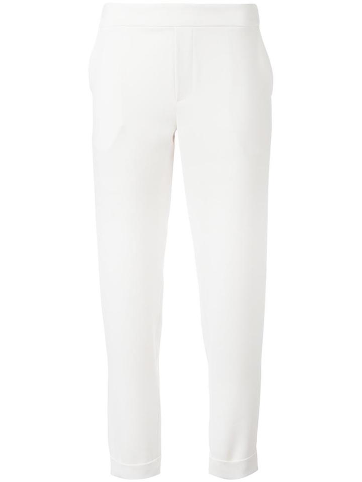 P.a.r.o.s.h. Casual Tapered Trousers, Women's, Size: Xs, White, Polyester