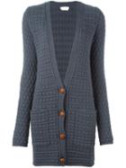 See By Chloé Circle Knit Cardigan, Women's, Size: Small, Grey, Cotton