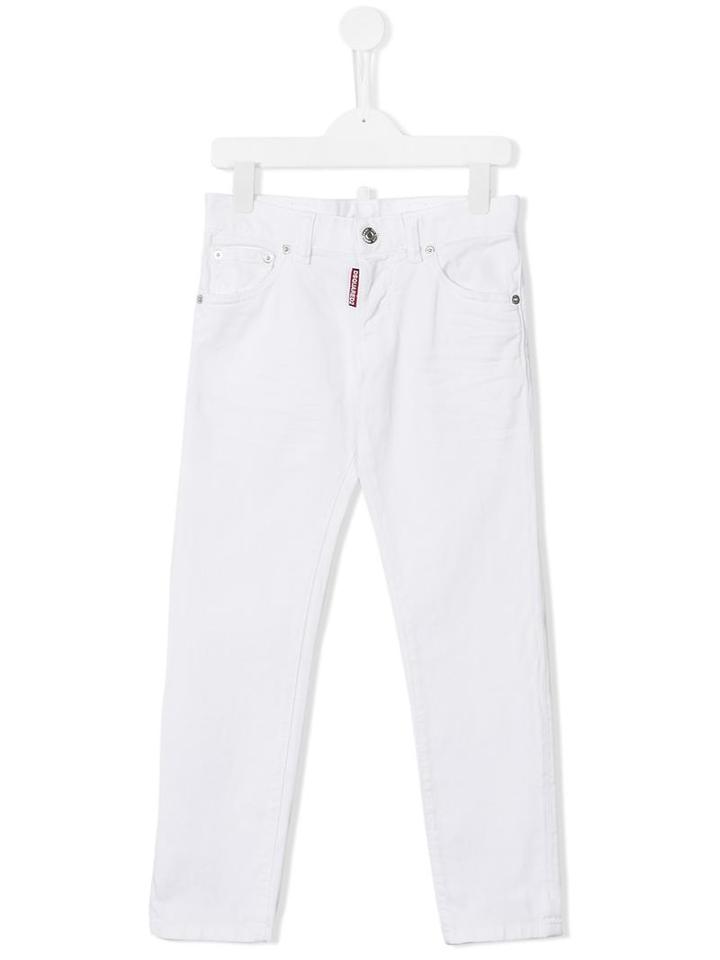 Dsquared2 Kids Slim Jeans, Girl's, Size: 6 Yrs, White