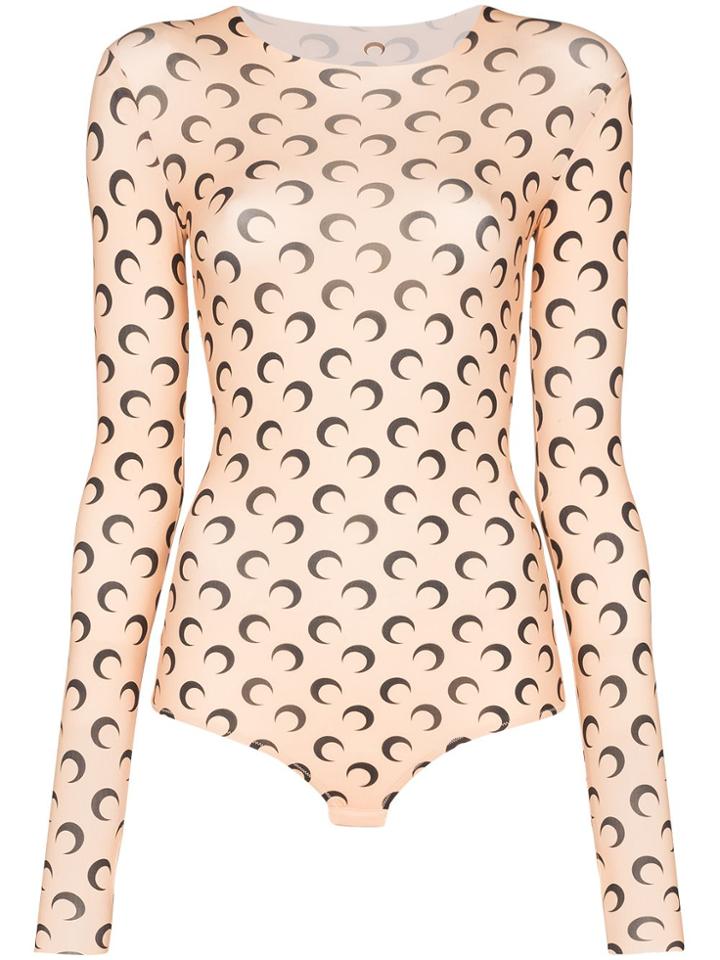Marine Serre Moon-print Shirt - Pink