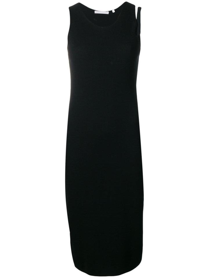 Helmut Lang Sleeveless Knitted Midi Dress - Black