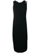 Helmut Lang Sleeveless Knitted Midi Dress - Black