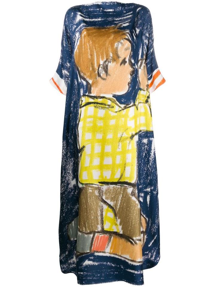 Daniela Gregis Piccoli Bambini Kaftan Dress - Blue