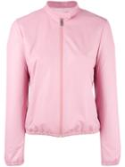 Prada Zipped Jacket, Women's, Size: 38, Pink/purple, Silk/lamb Skin/cupro