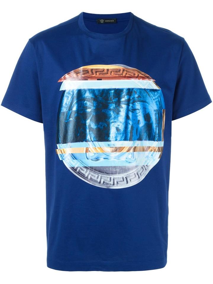 Versace 'art Medusa' T-shirt, Men's, Size: Small, Blue, Cotton
