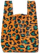 Ashish Sequin Leopard Print Tote Bag - Orange